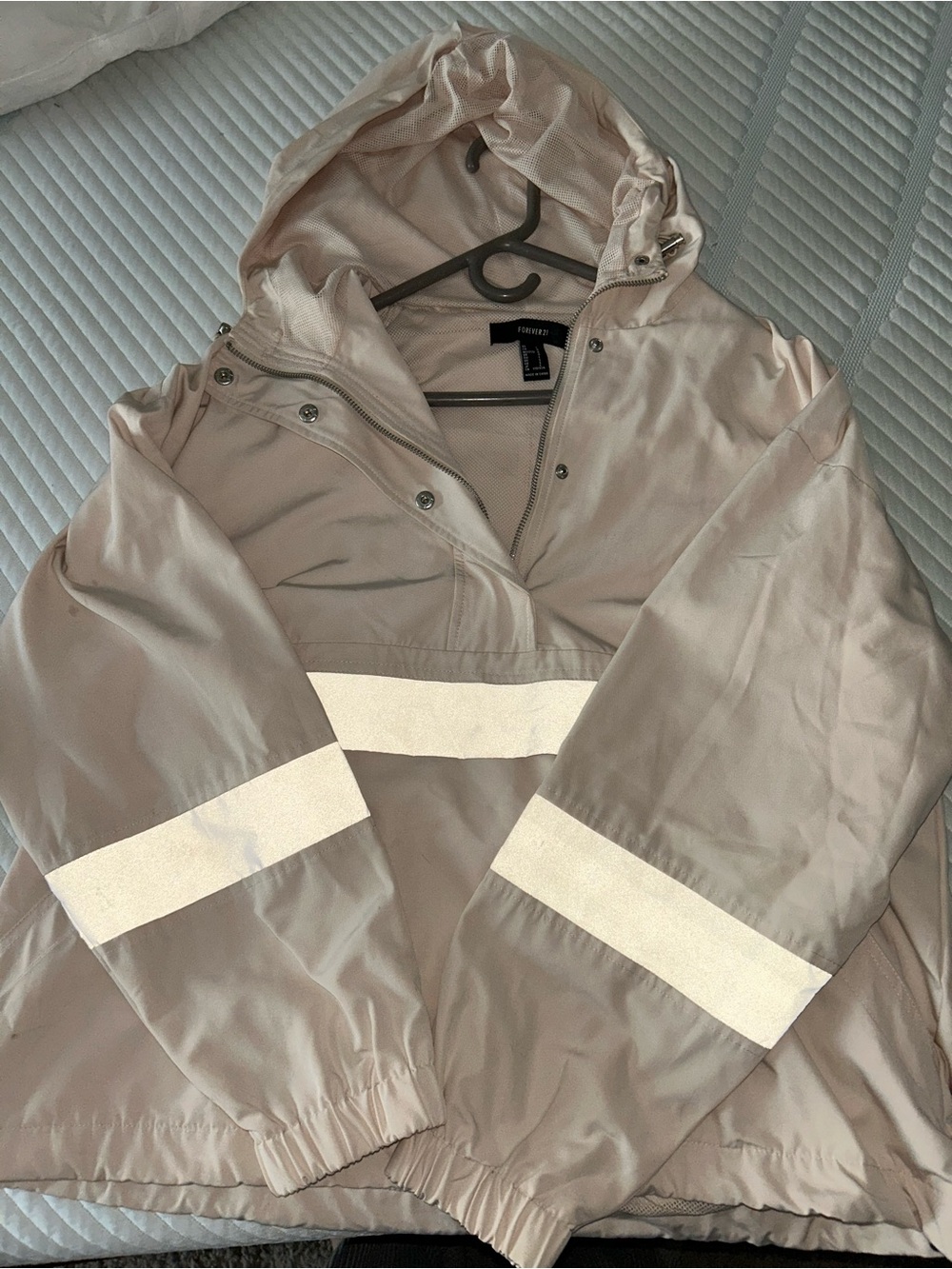 Forever 21 Pink/Gray Windbreaker